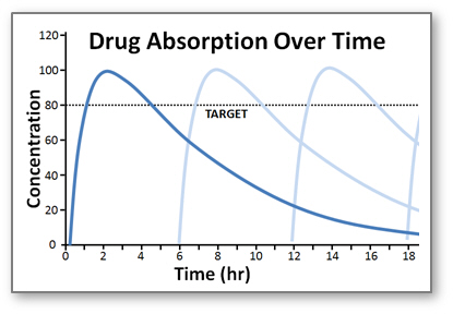 Drug Absorption Over Time