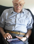 Senior with iPad