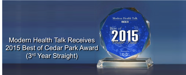 Cedar Park "Best mHealth" award, presented to Modern Health Talk for the 3rd straight year