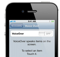 screen shot of VoiceOver