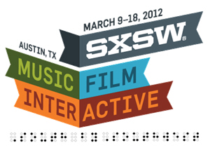 The event's logo is shown with the words "South by Southwest" in Braille below