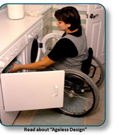 Wheelchair Lady doing Laundry