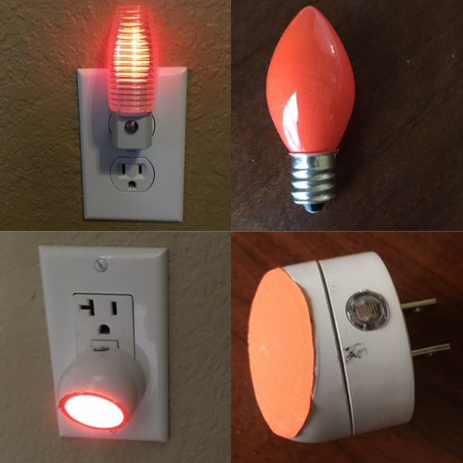 Incandescent and LED Night Lights